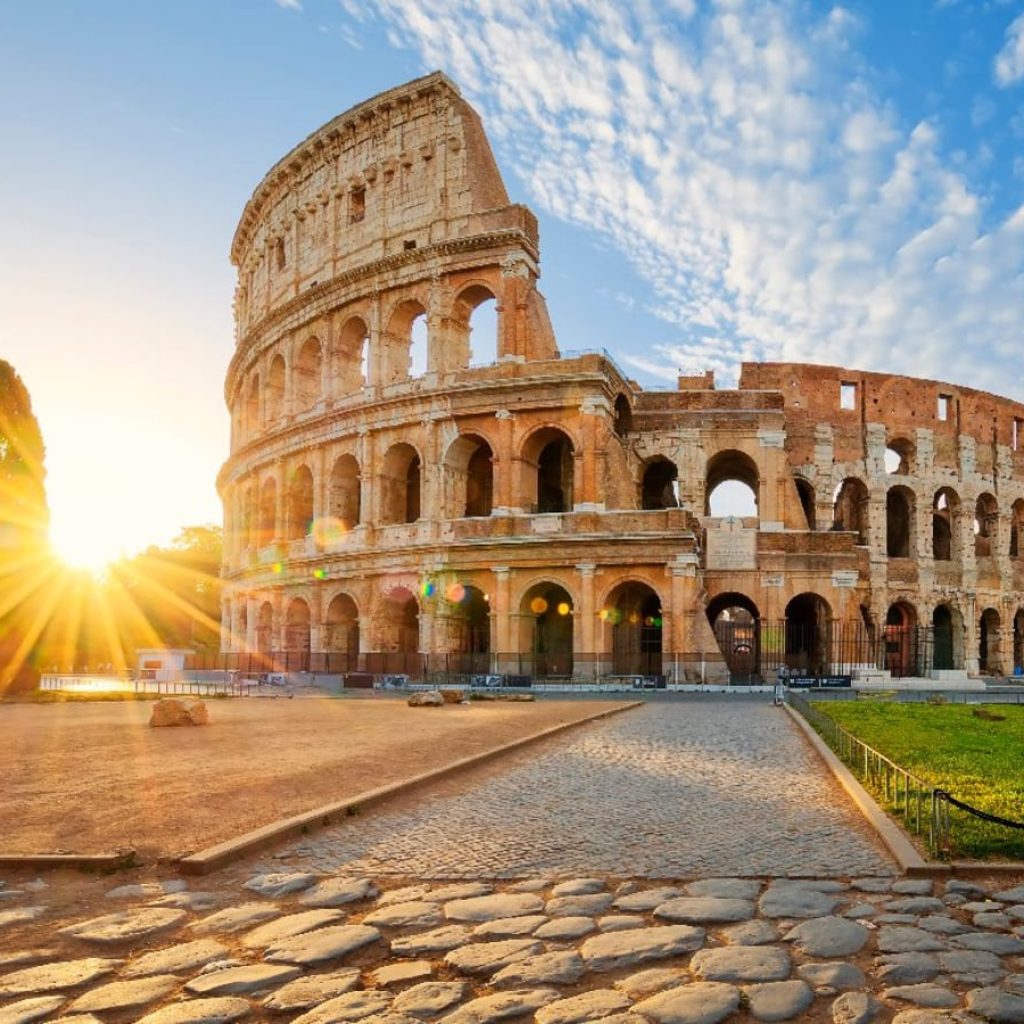 colosseum-in-rome-and-morning-sun-italy